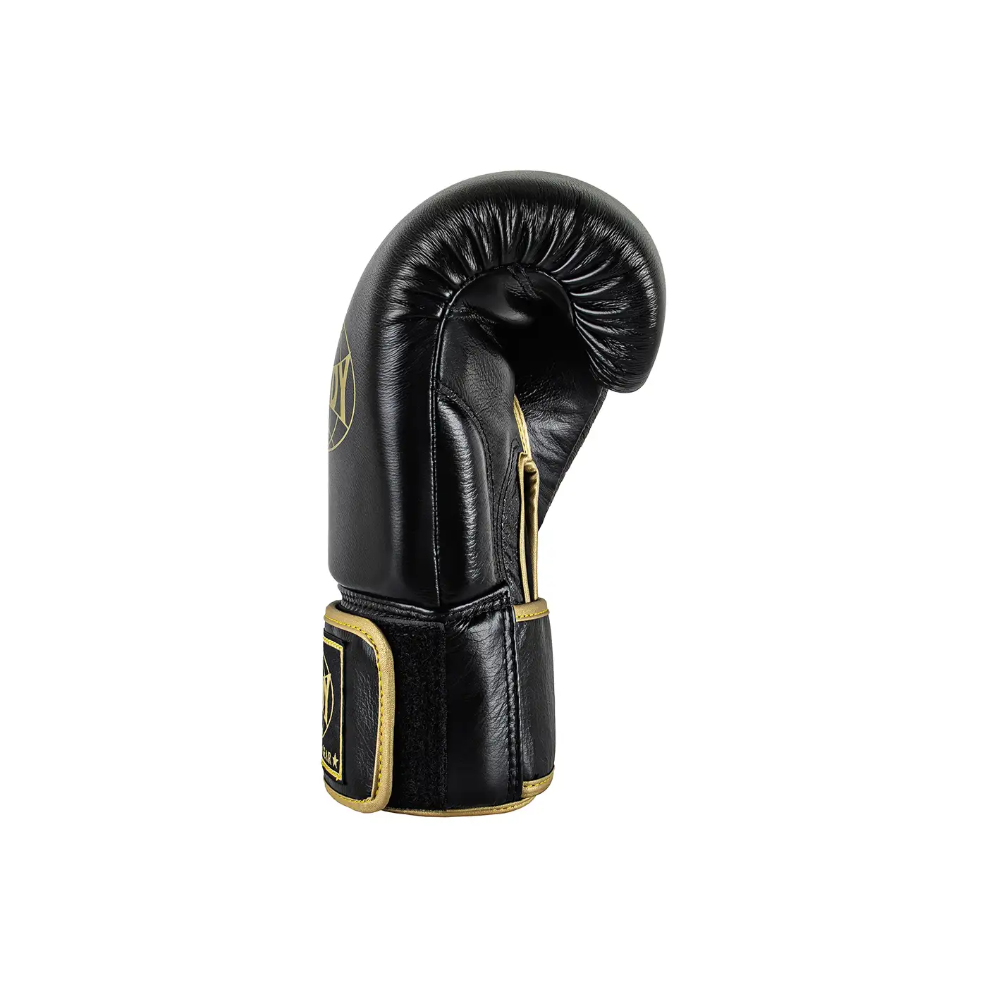 Găng boxing Windy màu đen viền vàng - góc phải