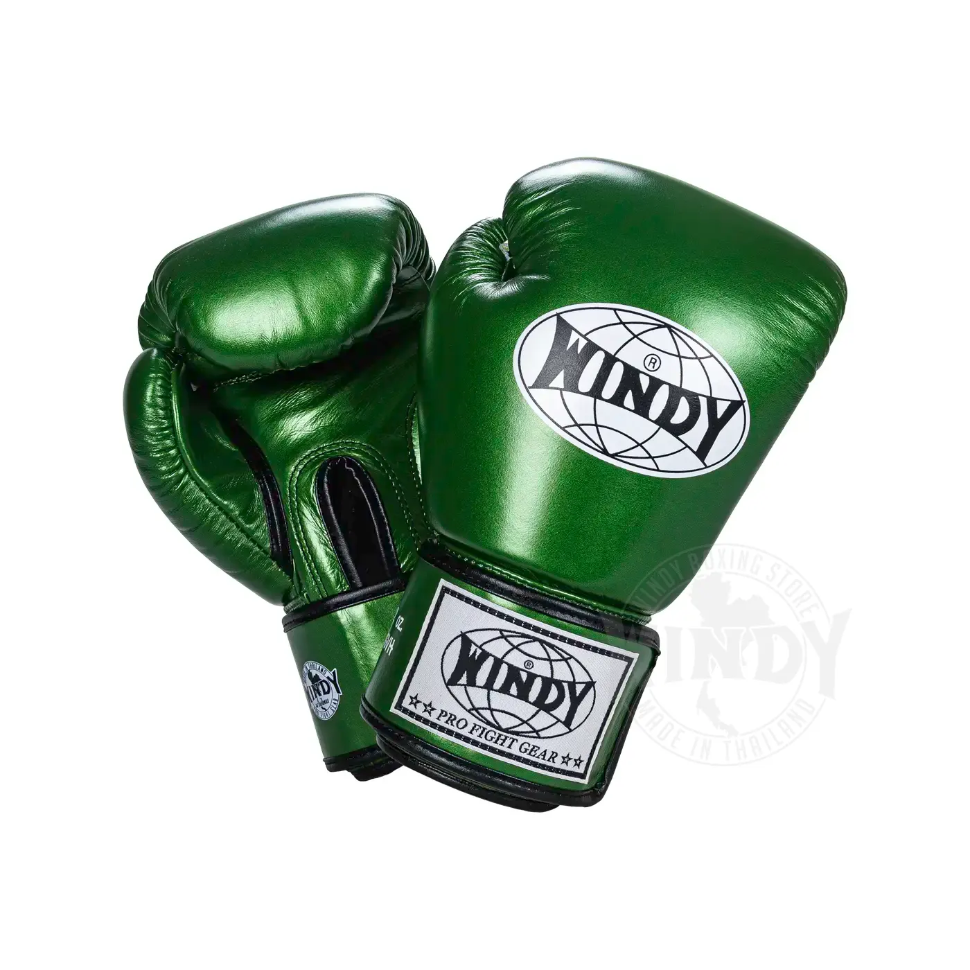 Găng boxing Windy màu màu xanh lá kim loại