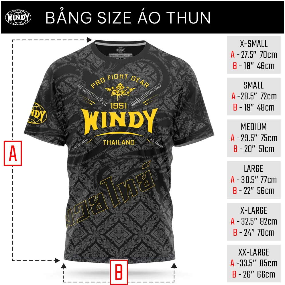 Bảng size áo thun