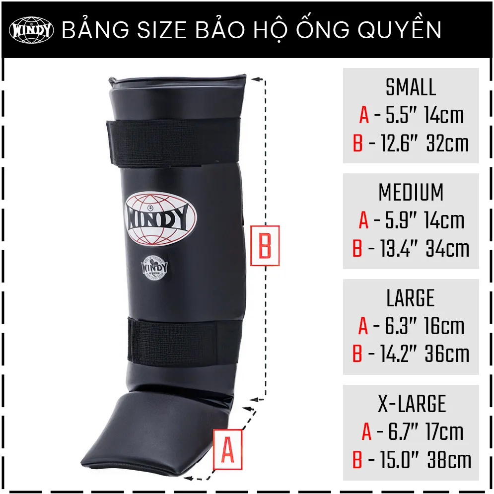 Bảng size bảo hộ ống quyền